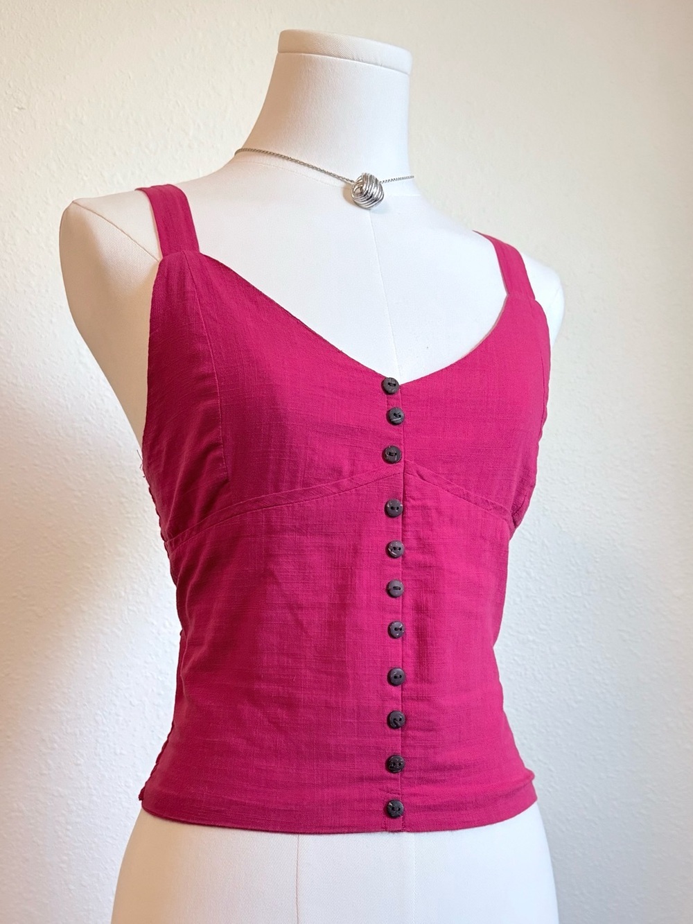 Love Notes Cotton Bustier Style Cami Top Indie Retro Americana